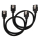 Kabel komputerowy CORSAIR Premium 30cm sleeved 2szt Czarne CC-8900248